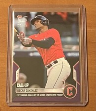 2022 TOPPS NOW #1043 OSCAR GONZALEZ - NUMBERED 22/25 PURPLE PARALLEL