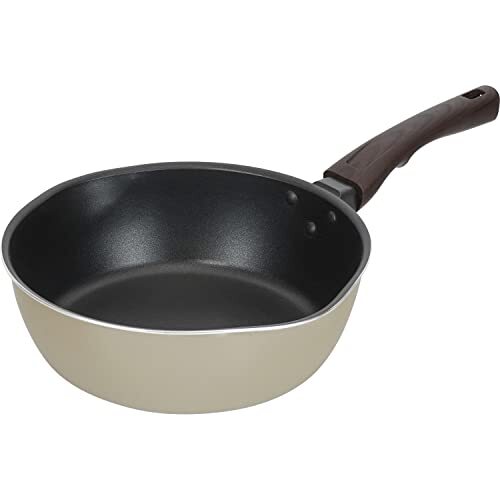 New Wahei Freiz Dia-Ecru RB-2670 Large Deep Frying Pan  9.4 inches (24 cm)