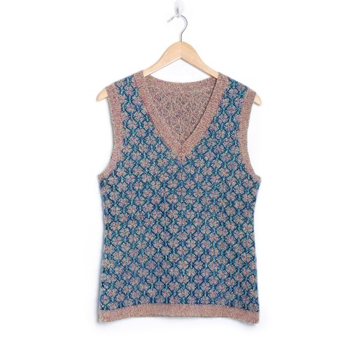 Knit Sleeveless V-Neck Sweater Jumper 
