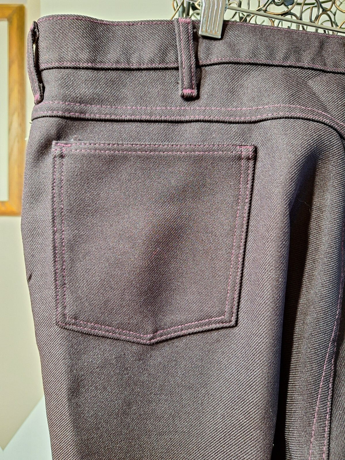 Vintage Wrangler Dark Purple Pants Men's Wrancher Bootcut Polyester USA