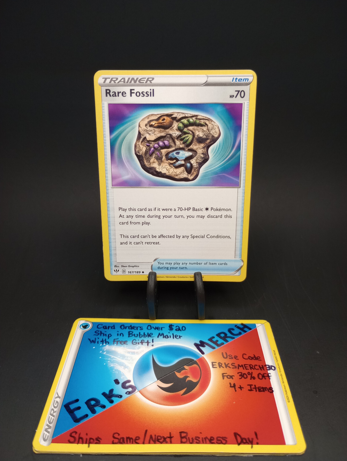 Rare Fossil 167/189 Darkness Ablaze NM Regular Uncommon Pokemon Card