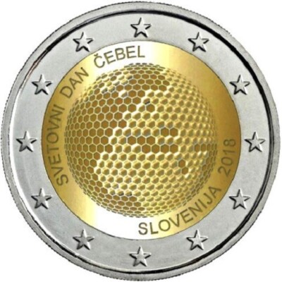 Slovenia - 2 Euro Commemorative 2018 World Bee Day  UNC  FREE SHIPPING