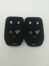 2*Silicone Fob Key Cover for 2019 2020 GMC SIERRA CHEVY SILVERADO 1500 2500 3500