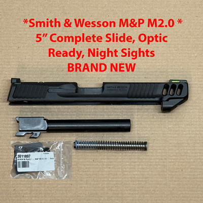 S&W M&P M2.0 Competitor 5'' Slide Black Optic Ready Fiber Optic M&P9 9mm OEM