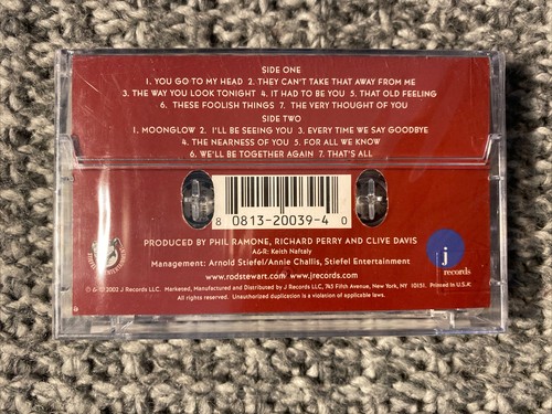 Cassette Tape New Sealed 2002 Rod Steward. The Great American Songbook - Picture 2 of 3