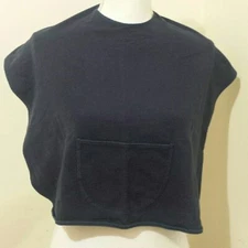 Blue cotton nursing bib breastfeeding cover-up