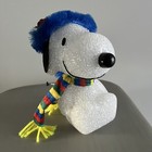 Charlie Brown Snoopy w/Hat & Scarf- Multi Color Light Up Christmas Deco Peanuts