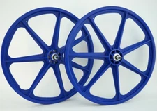 Skyway BMX 24" Tuff Wheels BLUE cruiser NEW wheelset sealed bearings 3/8" axles