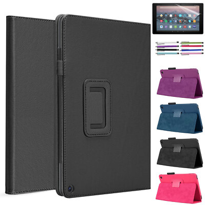 For Amazon Kindle Fire HD 10 8 7 2022/2023/2024 Leather Stand Tablet Cover Case
