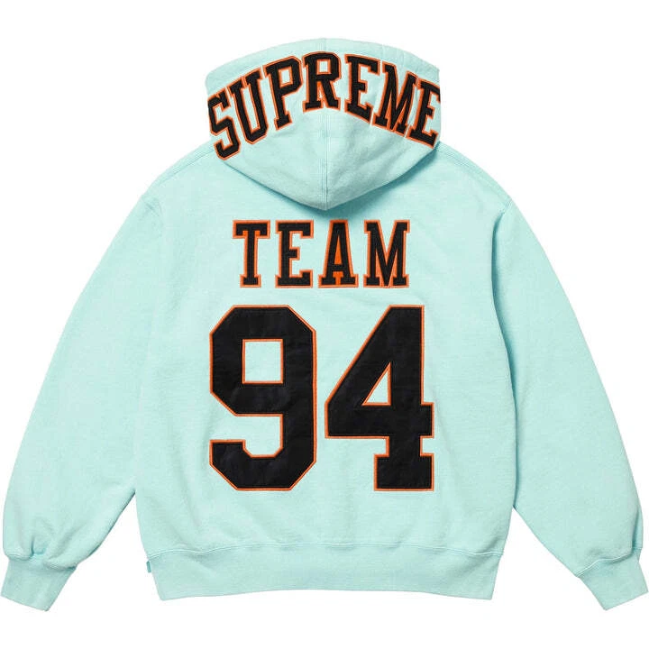 Sweat à capuche aqua Supreme Team 94