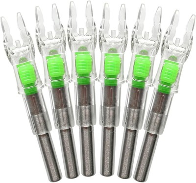 Lighted Nocks for Arrows 6Pcs Led Archery with 5.2mm/0.204'' Green 