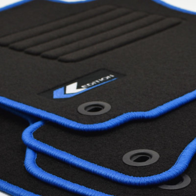 Mat professionals velour floor mats logo blue for VW Golf 5 V Plus manufacturing years 2005 - 2009 original packaging