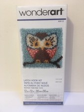 NEW 2015 Wonderart Hoot Hoot Owl Latch Hook Kit 12  x 12  Beginner Child Gift