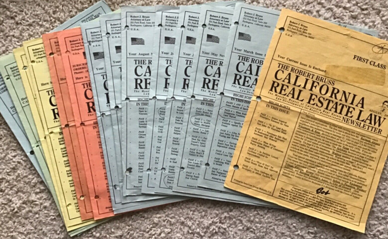 Investor Newsletters Robert Bruss RE BUY SELL HOLD x14 LOT of 14 newsletter VTG