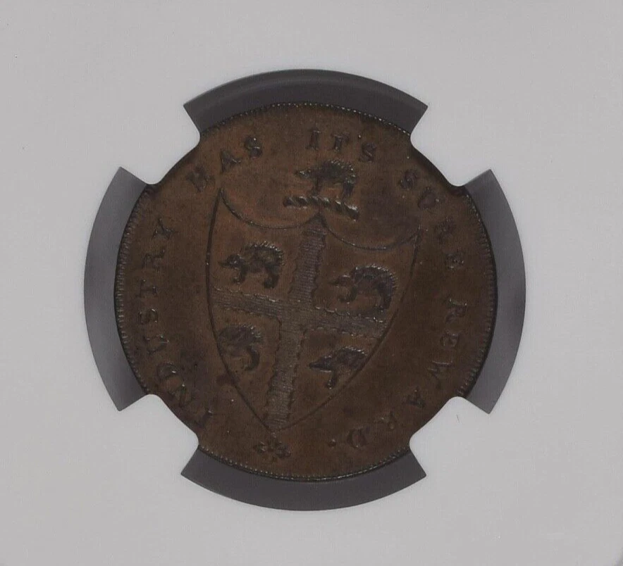 1793 GREAT BRITAIN D&H-50 1/2P WARWICKSHIRE BIRMINGHAM -NGC AU 58 BN - Image 4 of 4