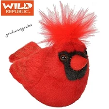 NORTHERN CARDINAL  Audubon REAL BIRD CALL WILD REPUBLIC PLUSH STUFFED ANIMAL NEW
