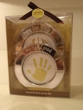 Carter's Little Giftables Hand  Foot Print Kit For Baby Silver Tone