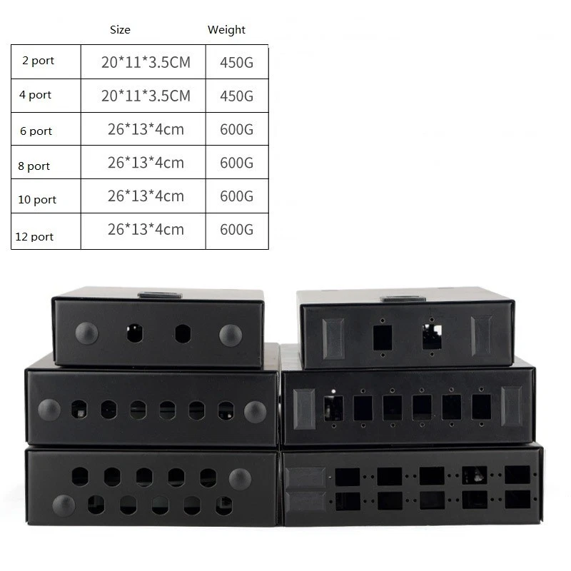SC/FC/ST Desktop Type Full FTTH 2/4/6/8/10/12 Port SC Fiber Optic Patch Panel - Image 3 of 4