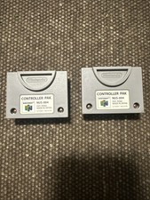 2 N64 Controller Pak NUS-004 OEM Official Nintendo 64 Memory Card