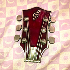 Guitar Head Music Musician Country Antique Silver Metal Belt Buckle