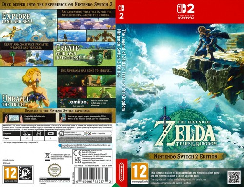 Breath Of The Wild & Tears Of The Kindgom Switch 2 Inlays