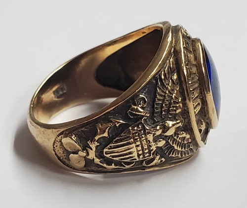 10k Gold Original U.S. Navy Vintage Military Ring Size 10 - Picture 2 of 12