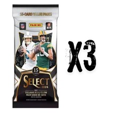 RIP & SHIP - 3x 2024 Panini Select Football 15 Card Fat Packs Sealed