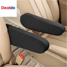 2 Pcs Car Front Seat Armrest Covers, Cloth Fabric Armrest Protectors, Direct Rep