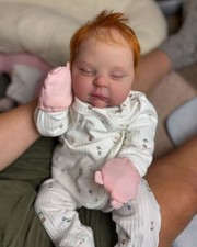Realistic 19 Reborn Baby Doll Newborn Boy Girl Hand-Rooted Mohair Finished Toy