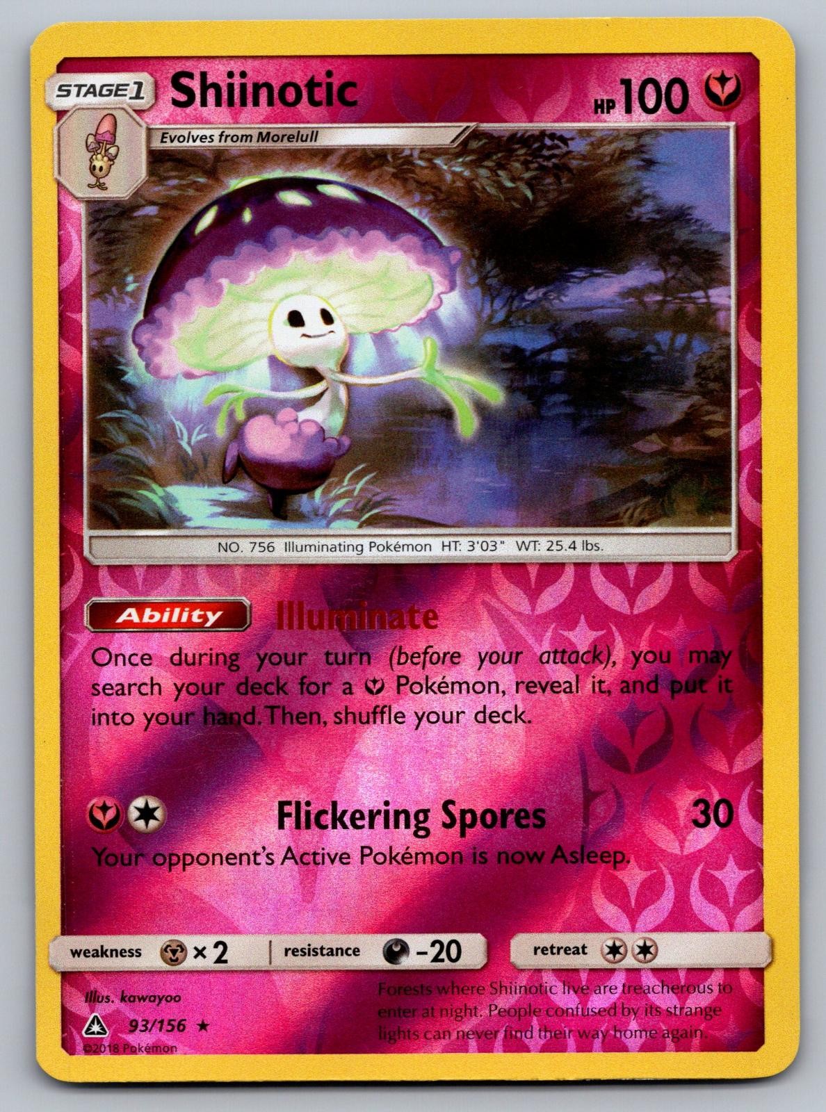 Shiinotic 93/156 Ultra Prism Pokemon Reverse Holo Lightly Played