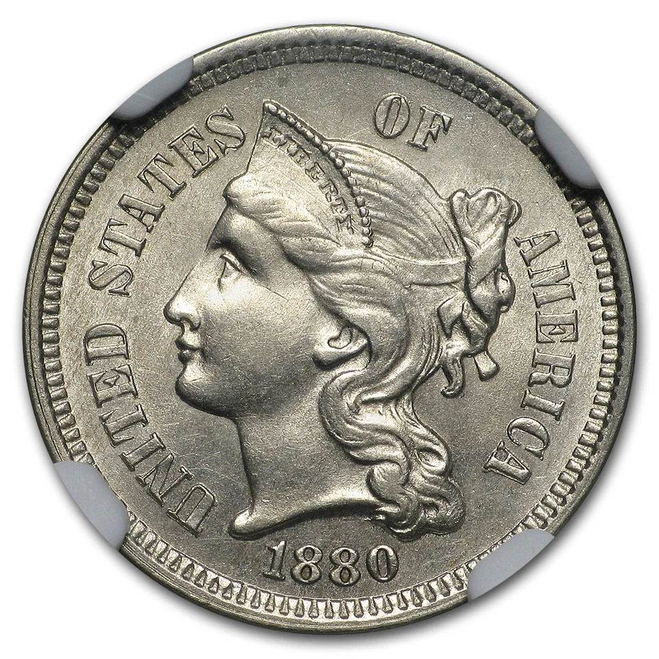 1880 Three Cent Nickel MS-62 NGC - Image 2 of 2