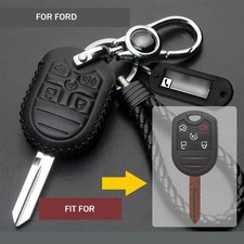 For Ford Focus Fusion Edge Explorer F150 Leather Car Key Fob Case Cover Holder For Ford Focus Fusion Edge Explorer F150 Leather Car Key Fob Case Cover Holder