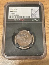1832 Half Cent 1/2 Cent NGC MS61 BN - VaultBox