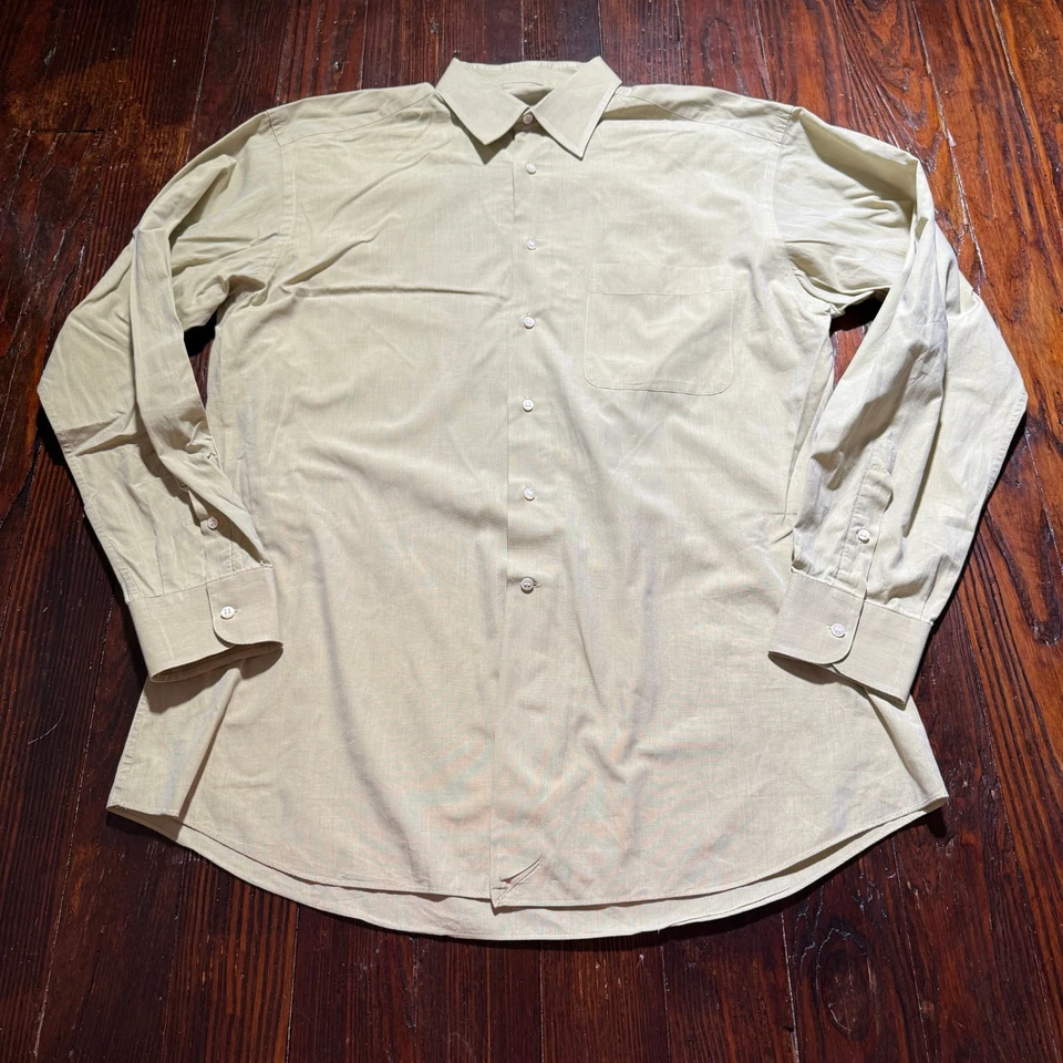 Camisa Ermenegildo Zegna Para Hombres 15.5/39 Amarillo Vestido de Lujo Diseñador Foto 2 de 4