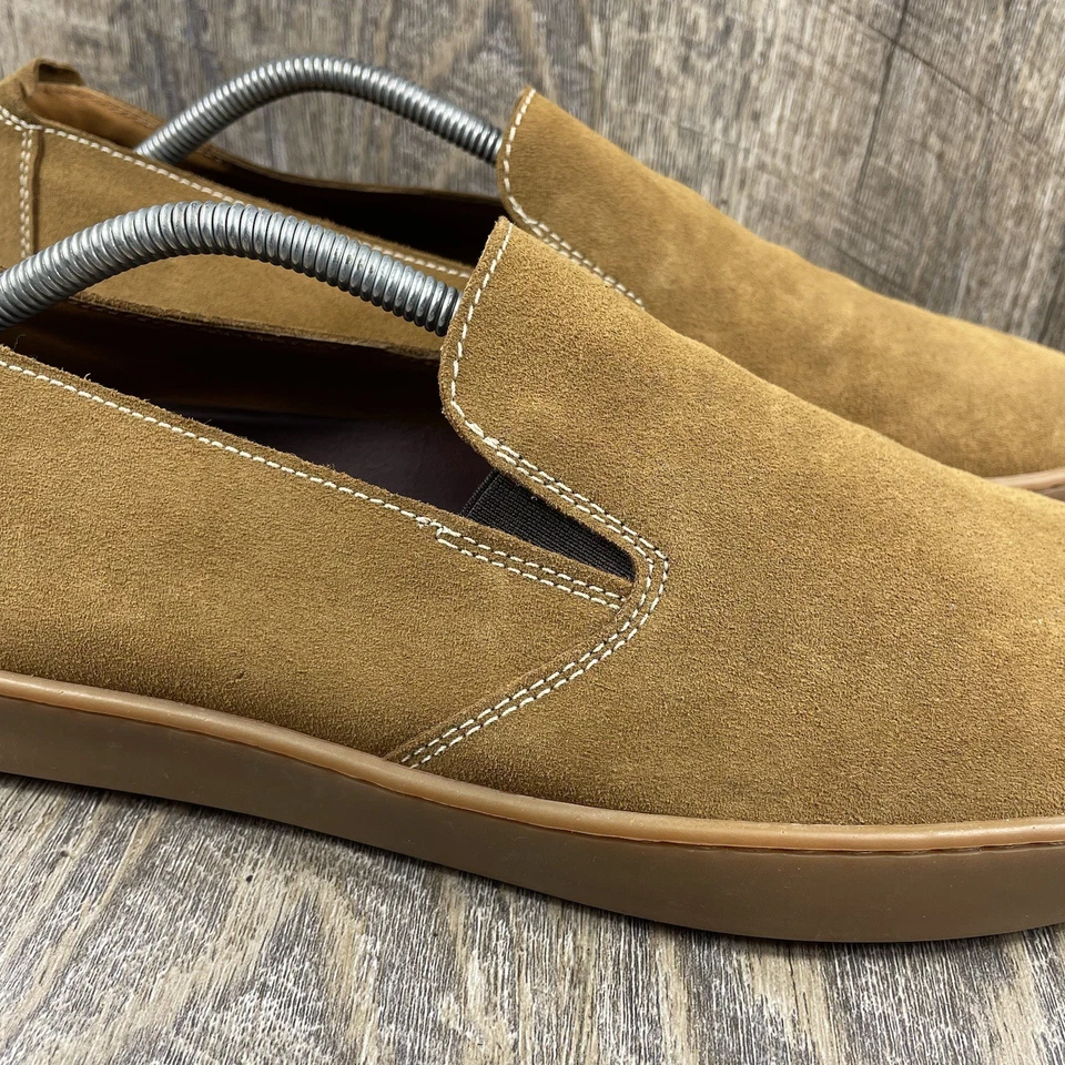 Bruno Magli Bilboa Zapatos Para Hombres 12 M Marrón Coñac Gamuza Estilo de Vida Tenis Preppy Foto 2 de 4