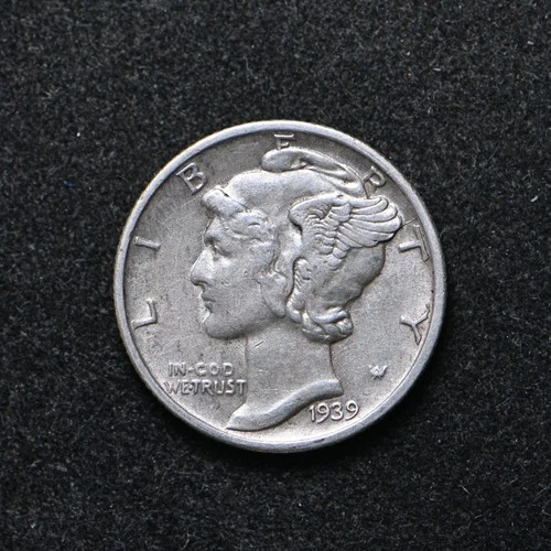 1939-S Mercury Silver Dime AU (bb18922)
