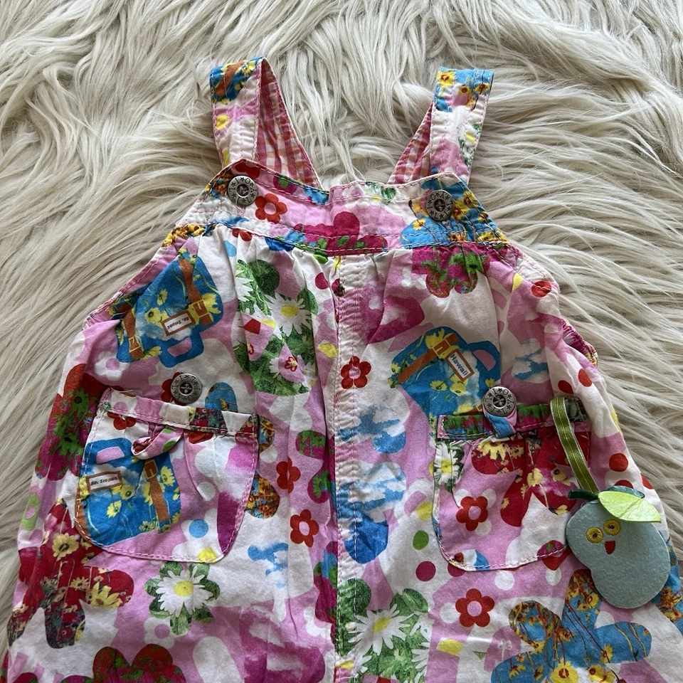 Mono floral tropical rosa aceitoso vintage Y2K jersey vacaciones talla 6 meses Foto 2 de 4