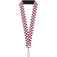 "Buckle-Down Lanyard-1.0\"-Checker Crimson/White 22\" X 1\" Multicolor (Us Import)"