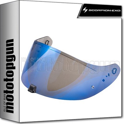 SCORPION VISOR HELMET EXO-R1 EVO II CARBON AIR KDF-16-1 MIRRORED BLUE