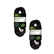 Gogreen Power (G-13850BK-2) 50 Ft. 14/3 Indoor Heavy Duty Extension Cord, Black,