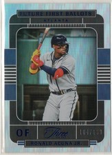 Ronald Acuna Jr. 2022 Panini Three & Two Future First Ballots Blue #'d/150