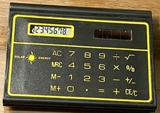 Calcolatrice Solare vintage anni 90 formato carta di credito tasca v Con Pennino