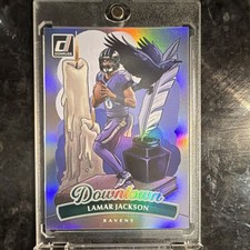 Panini 2025 Donruss Downtown Lamar Jackson Insert #1 Baltimore Ravens Football