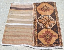 Rare Vintage Turkish Kilim, Anatolian HandWoven Carpet, Primitive Nomad Design