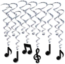 Musical Notes Whirls of Size 17½"-32" for Halloween - Beistle