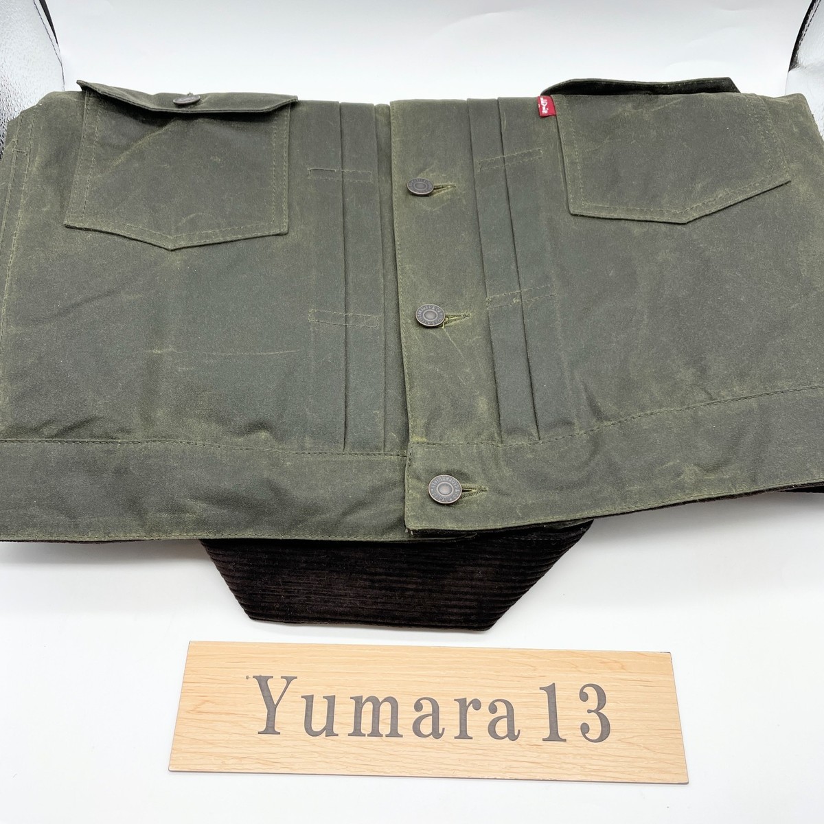 LEVI'S x Barbour Type II Waxed Trucker Jacket Khaki | eBay