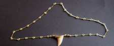 Stäbchenkette (40 cm) mit Haifischzahn (585 Gold Halterung)