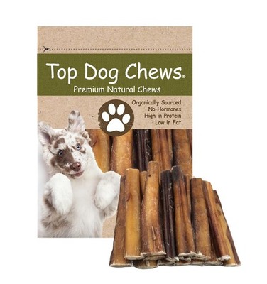 Top Dog Chews - Thick 6 Inch Bully Sticks, 100% 1 Count (Pack of 12), Brown