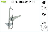 Fensterheber Vorne Links Valeo 851116 FÜR Peugeot Fenstermechanismus