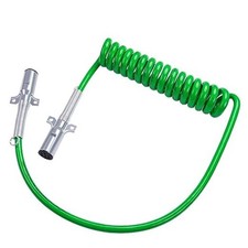 7 Way Coiled Trailer Cord 15FT Long Tail ABS 15 FT LONGTAIL COILED CORD